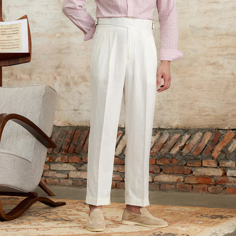 Azure Linen Trousers