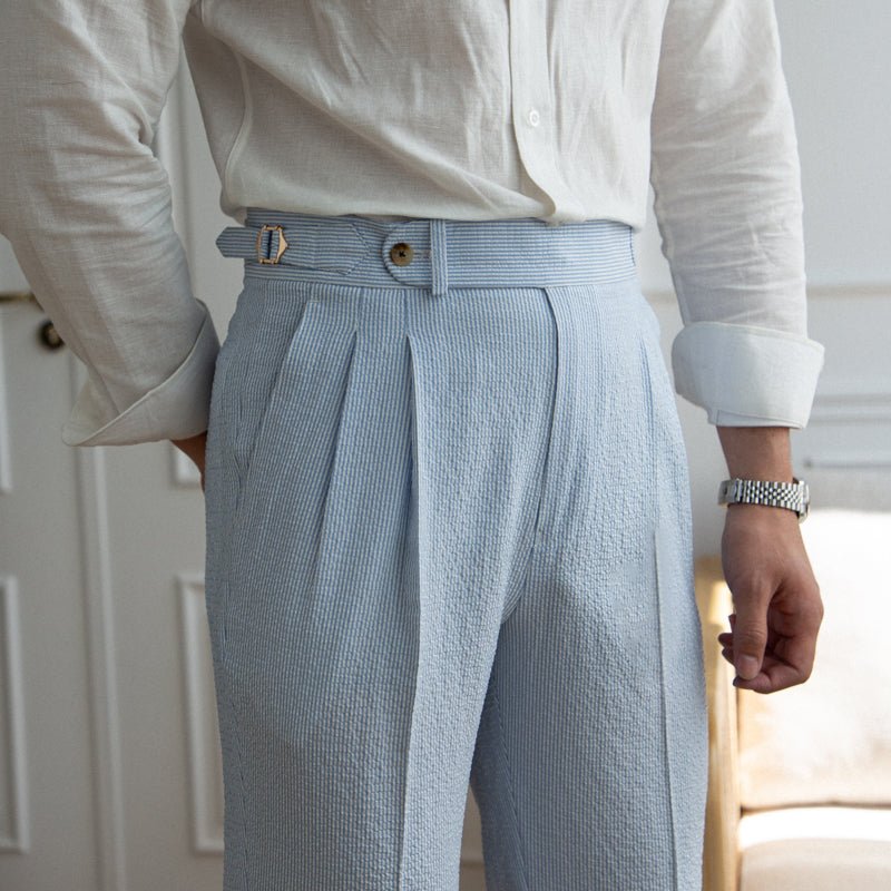 Capri Seersucker Trousers